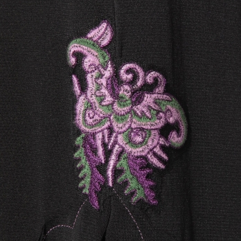  Butterfly flower embroidery on net スカート 詳細画像