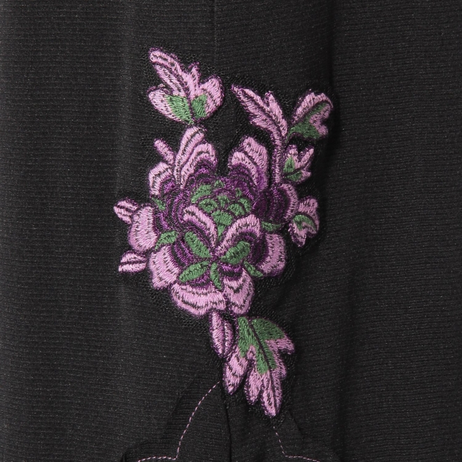  Butterfly flower embroidery on net スカート 詳細画像 ブラック 10