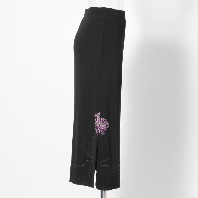  Butterfly flower embroidery on net スカート 詳細画像 ブラック 8