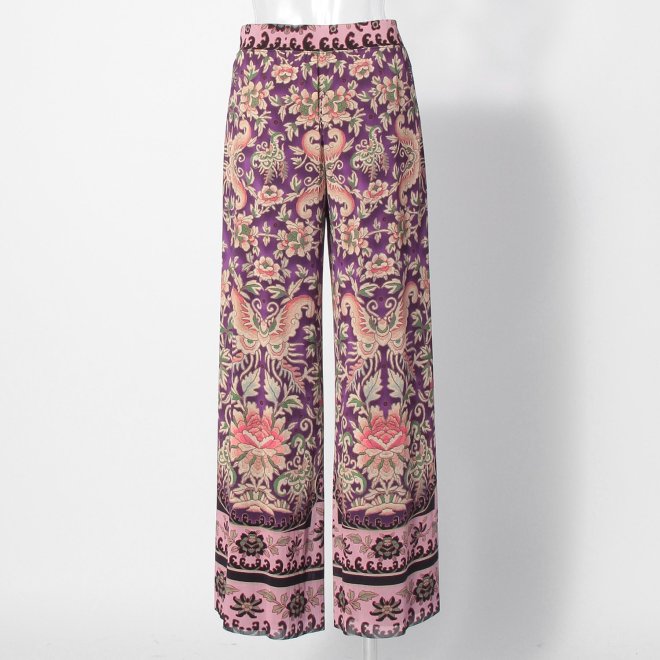 【COMING SOON】Peony butterfly print パンツ 詳細画像 黒系マルチ 3