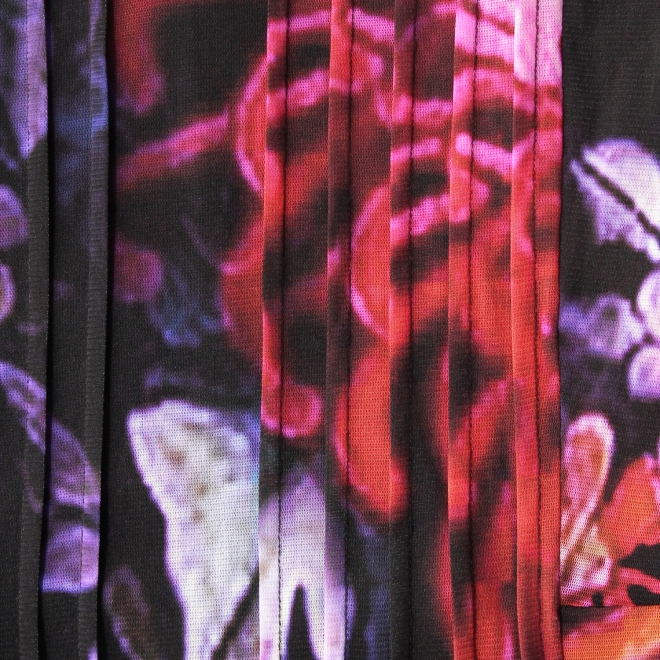 Chrysanthemum print on net ドレス 詳細画像 黒系マルチ 10