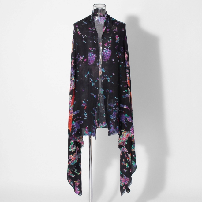 【COMING SOON】Ceramic dragon printed  ストール 詳細画像 黒系マルチ 2