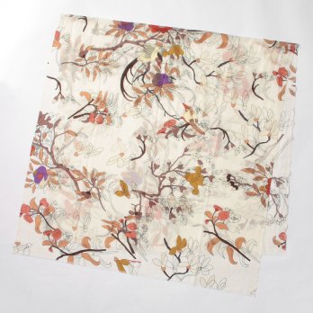 【COMING SOON】Floral inlay printed  ストール