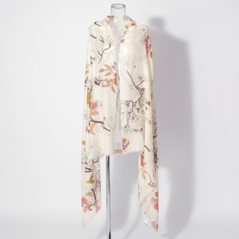 【COMING SOON】Floral inlay printed  ストール 詳細画像