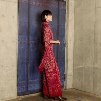 【COMING SOON】Opera shadow print on stretch net ブラウス 詳細画像