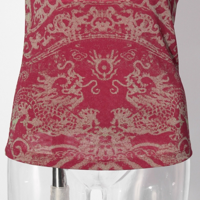 【COMING SOON】Opera shadow print on stretch net ブラウス 詳細画像 赤系マルチ 9