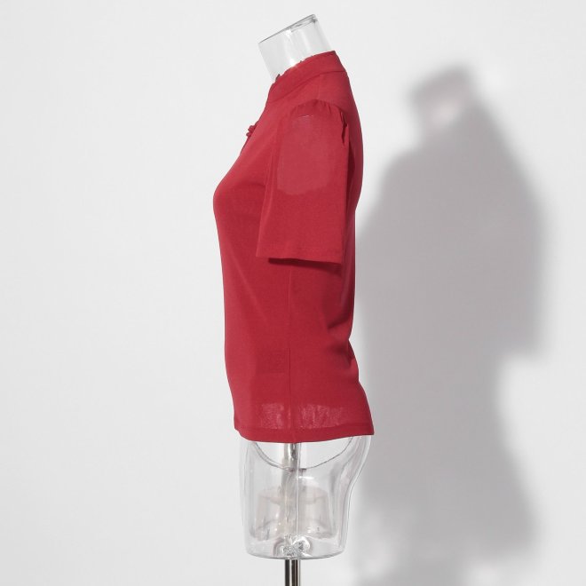 【COMING SOON】Solid netting ブラウス 詳細画像 レッド 2