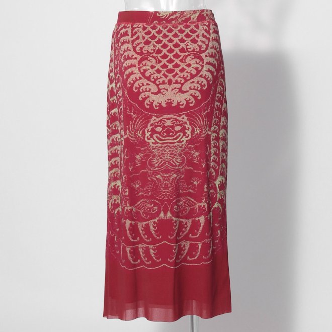 【COMING SOON】Opera shadow print on stretch net スカート 詳細画像 赤系マルチ 3