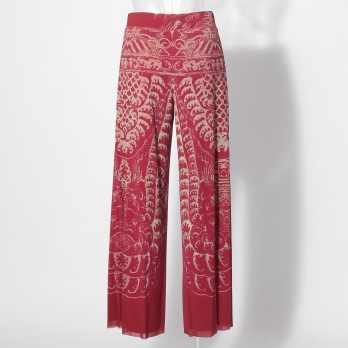 【COMING SOON】Opera shadow print on stretch net パンツ 詳細画像