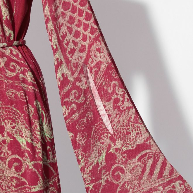 【COMING SOON】Opera shadow print on stretch net ドレス 詳細画像 赤系マルチ 5