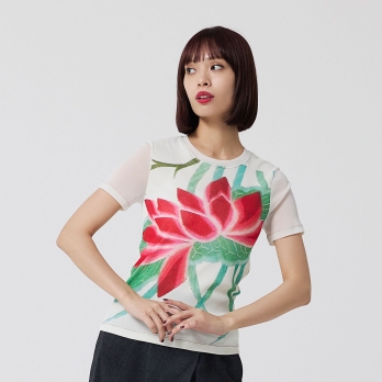 Lotus print ブラウス