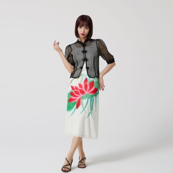 Lotus print スカート