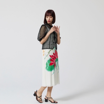 Lotus print スカート 詳細画像