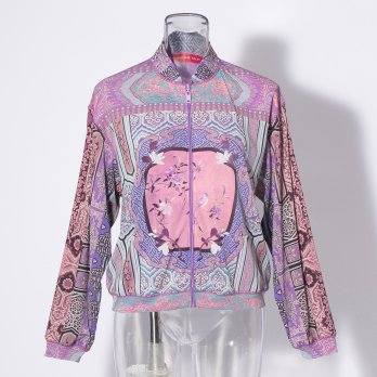 Palace bird printed on stretch net ブルゾン