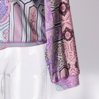 Palace bird printed on stretch net ブルゾン 詳細画像
