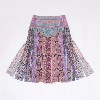 Palace bird printed on stretch net スカート 詳細画像