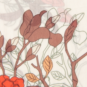 Floral inlay print on net ブラウス 詳細画像