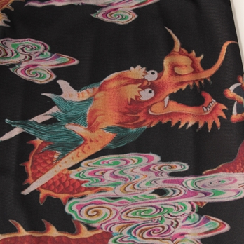 Ceramic dragon print on stretch net スカート 詳細画像
