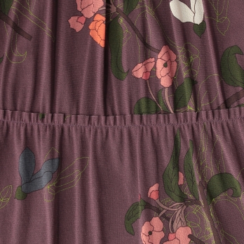 Floral inlay print on net スカート 詳細画像