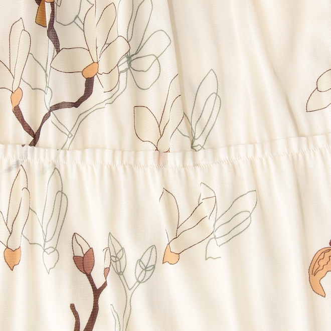 Floral inlay print on net スカート 詳細画像 白系マルチ 2