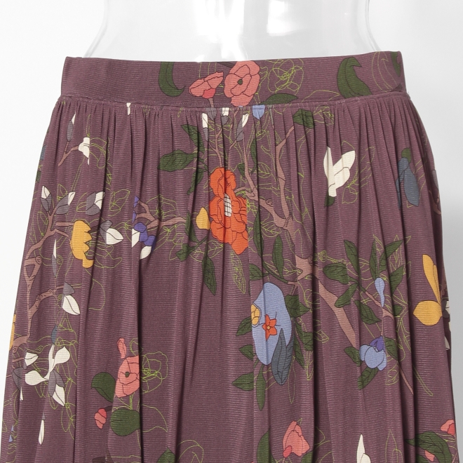 Floral inlay print on net スカート 詳細画像 パープル系マルチ 8
