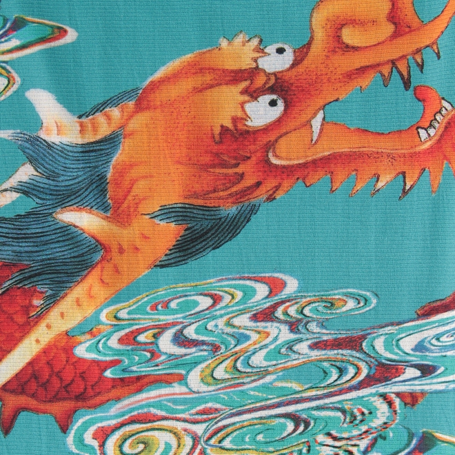 Ceramic dragon print on stretch net パンツ 詳細画像 ブルー系マルチ 6