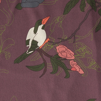 Floral inlay print on net ドレス 詳細画像