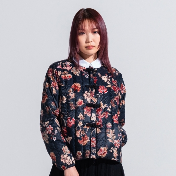 【TAION】【予約商品】Flower print×Embroidery  ブルゾン