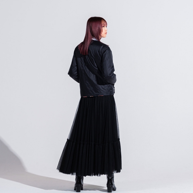 【TAION】【予約商品】Flower print×Embroidery  ブルゾン 詳細画像 黒系マルチ 7