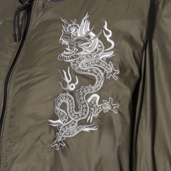 【TAION】【予約商品】Solid×Dragon Embroidery ブルゾン 詳細画像