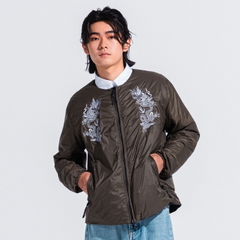 【TAION】【予約商品】Solid×Dragon Embroidery ブルゾン 詳細画像