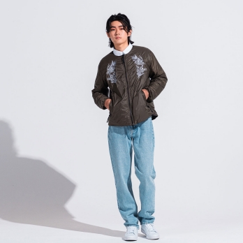 【TAION】【予約商品】Solid×Dragon Embroidery ブルゾン 詳細画像