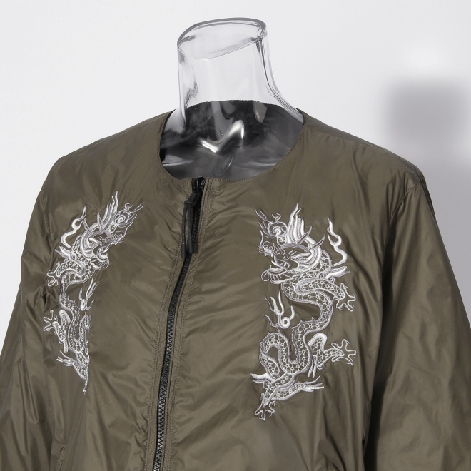 【TAION】【予約商品】Solid×Dragon Embroidery ブルゾン 詳細画像 ブラック 15