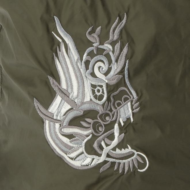 【TAION】【予約商品】Solid×Dragon Embroidery バッグ 詳細画像 ブラック 9