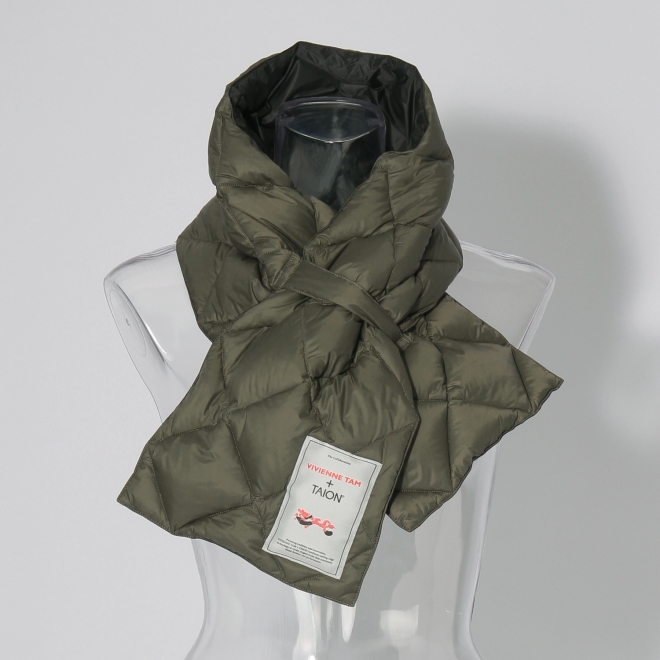 【TAION】【予約商品】Solid×Dragon Embroidery ストール 詳細画像 ブラック 3