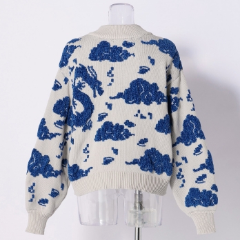 【期間限定】ドラゴンモールジャカードネックモックプルオーバー 詳細画像