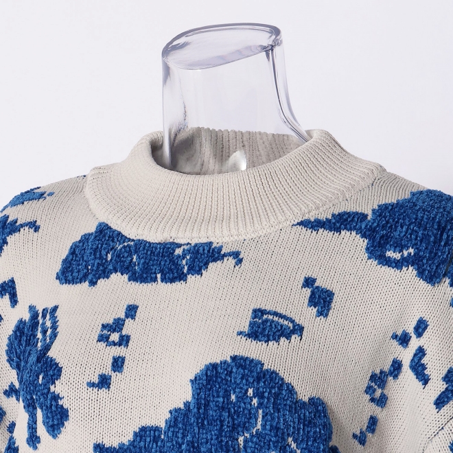 【期間限定】ドラゴンモールジャカードネックモックプルオーバー 詳細画像 ライトグレー 4