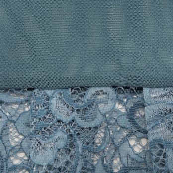 SOLID NET WITH LACE　ブラウス 詳細画像