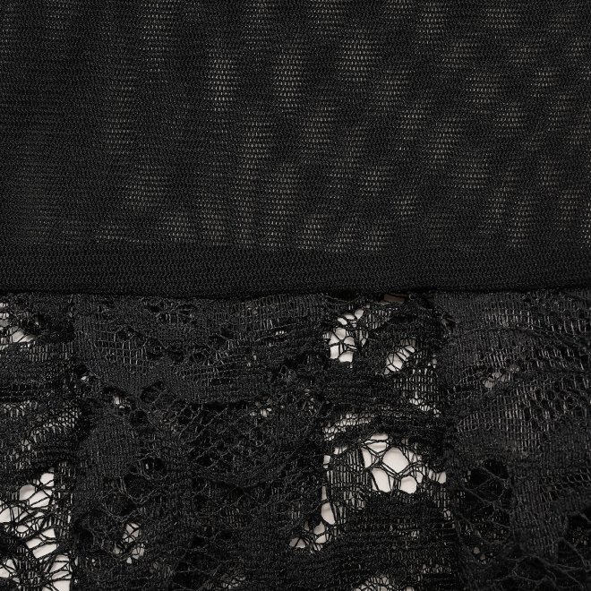 SOLID NET WITH LACE　ブラウス 詳細画像 ブラック 2