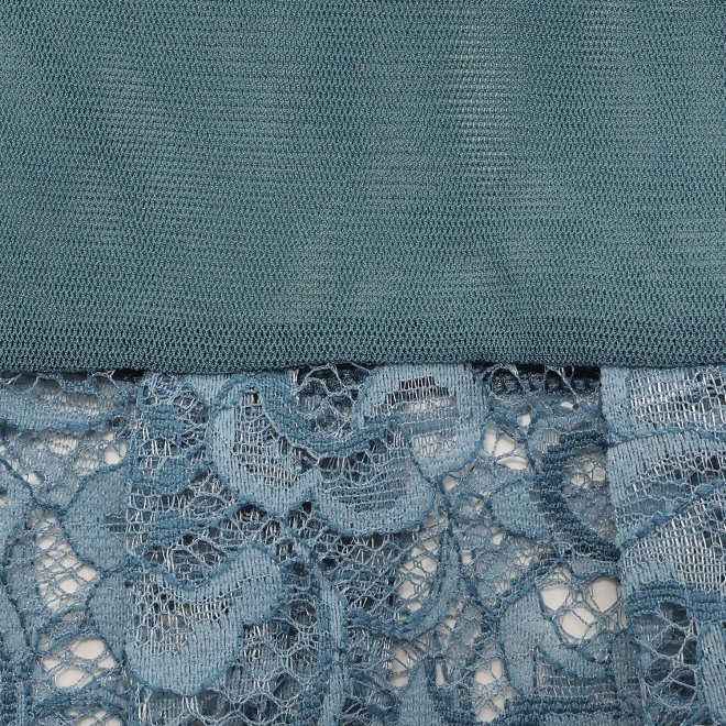 SOLID NET WITH LACE　ブラウス 詳細画像 ライトブルー 6