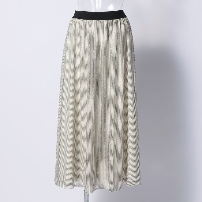GLITTER STRIPE SKIRT 詳細画像 ホワイト 1