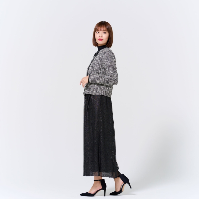GLITTER STRIPE SKIRT 詳細画像 ブラック 2