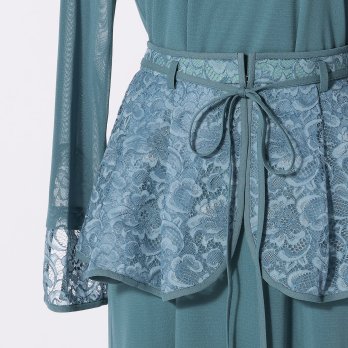 SOLID NET WITH LACE　ドレス 詳細画像