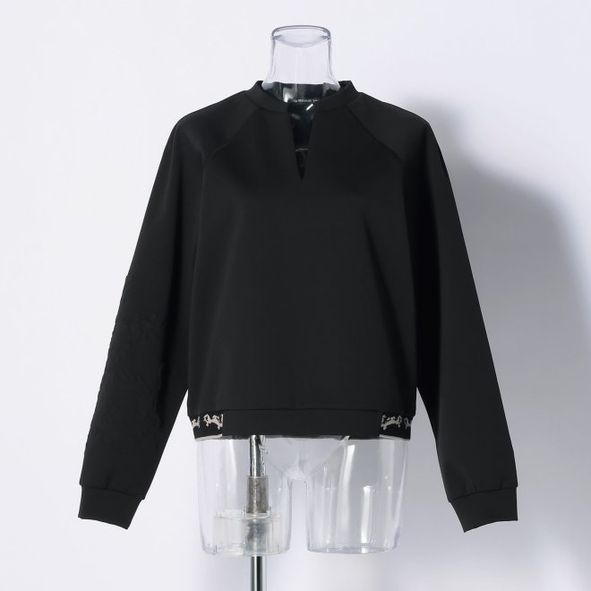 EMBOSS DRAGON DOUBLE KNIT SKIPPER 詳細画像 ブラック 1