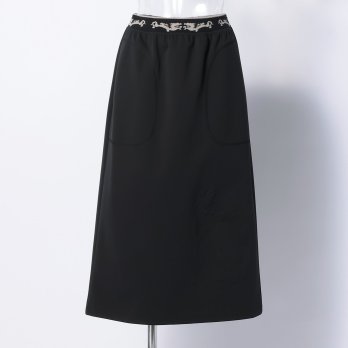 EMBOSS DRAGON DOUBLE KNIT PENCIL SKIRT