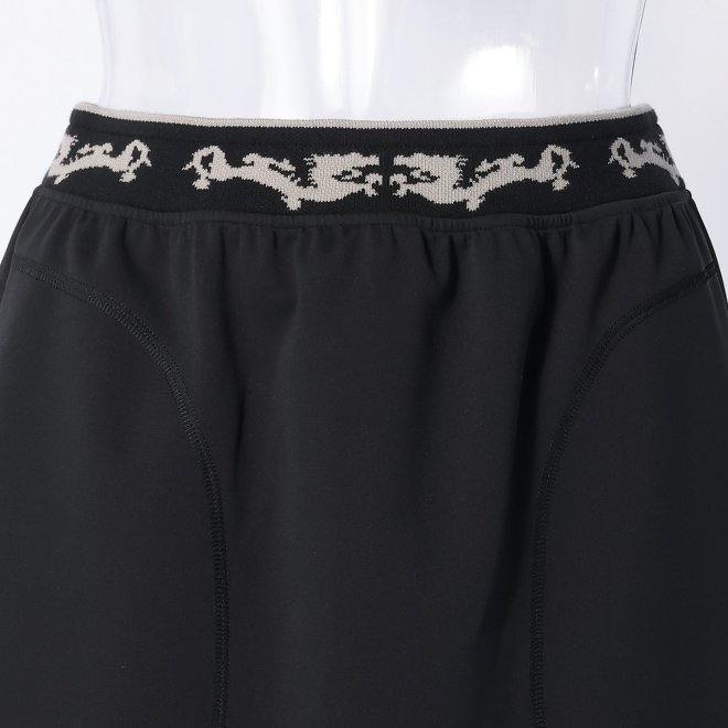 EMBOSS DRAGON DOUBLE KNIT PENCIL SKIRT 詳細画像 ブラック 2