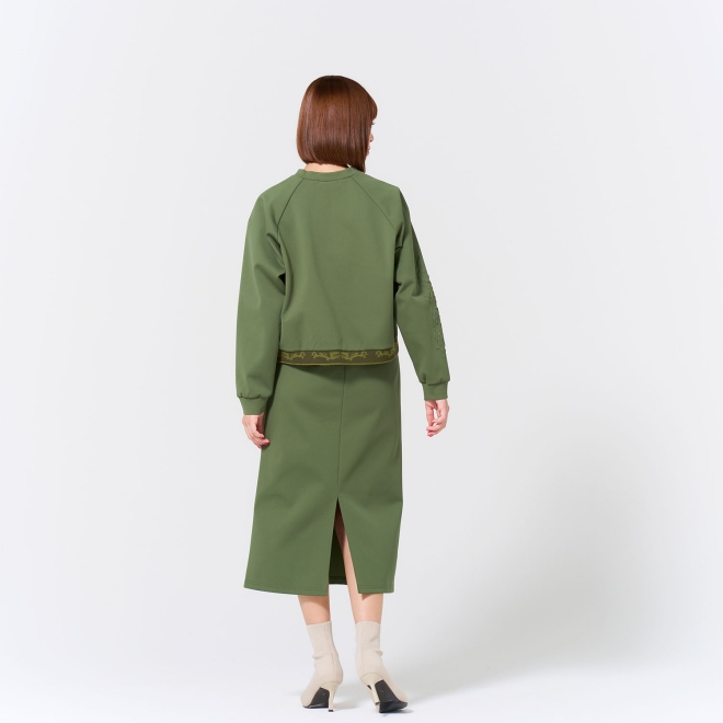 EMBOSS DRAGON DOUBLE KNIT PENCIL SKIRT 詳細画像 カーキ 3