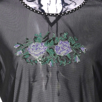 CROSS STITCH FLOWER ON TULLE　ブラウス 詳細画像