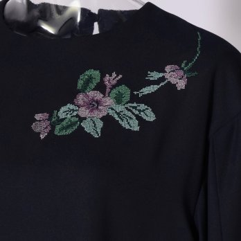 Flower embroidery set up ブラウス 詳細画像