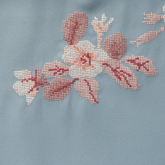Flower embroidery set up ブラウス 詳細画像 ライトブルー 3